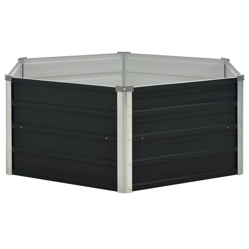 Raised Garden Bed Anthracite Galvanized steel