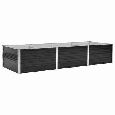 Garden Raised Bed Anthracite 94.5"x31.5"x17.7" Galvanized Steel