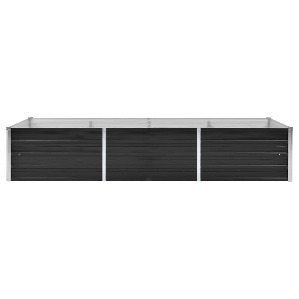 Garden Raised Bed Anthracite 94.5"x31.5"x17.7" Galvanized Steel