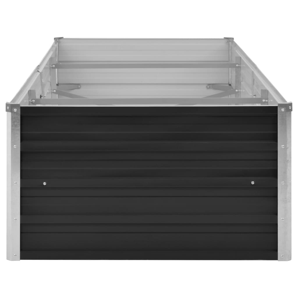 Garden Raised Bed Anthracite 94.5"x31.5"x17.7" Galvanized Steel