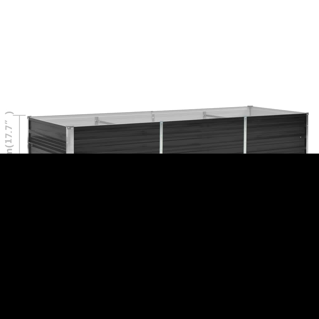 Garden Raised Bed Anthracite 94.5"x31.5"x17.7" Galvanized Steel