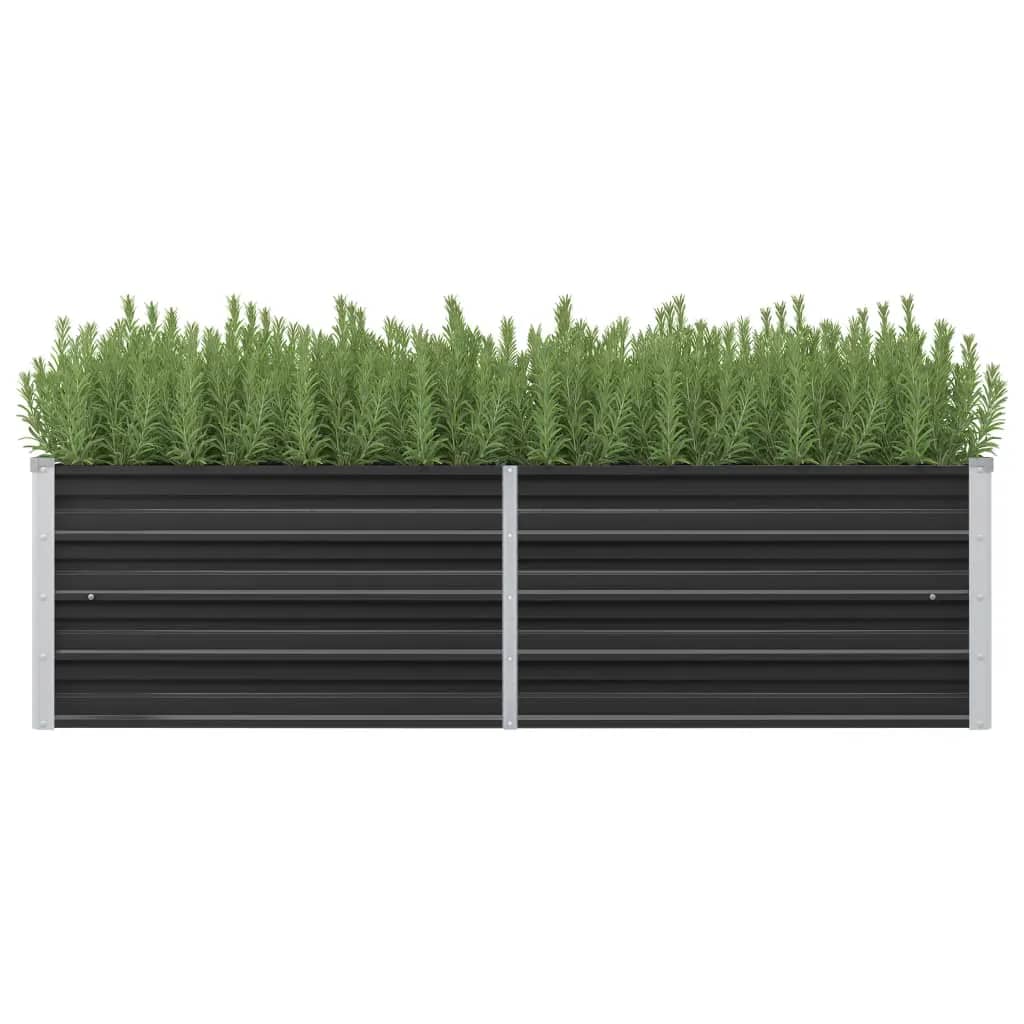 Garden Raised Bed Anthracite 63"x15.7"x17.7" Galvanized Steel