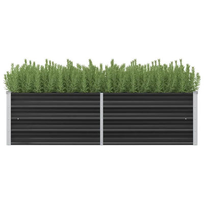 Garden Raised Bed Anthracite 63"x15.7"x17.7" Galvanized Steel