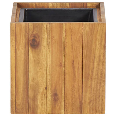 Garden Raised Bed Pot 9.6"x9.6"x9.8" Solid Acacia Wood