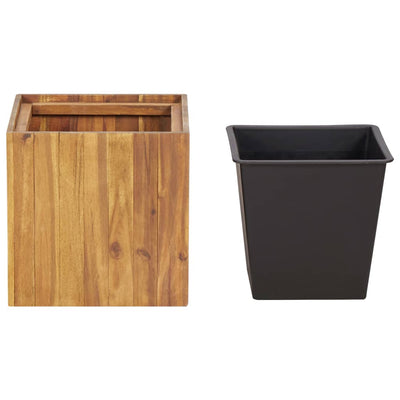 Garden Raised Bed Pot 13.2"x13.2"x13.2" Solid Acacia Wood