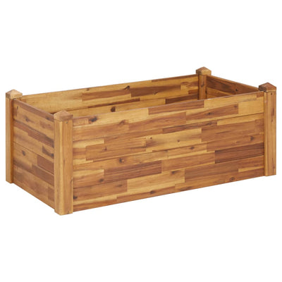 Garden Raised Bed 43.3"x23.6"x17.3" Solid Acacia Wood