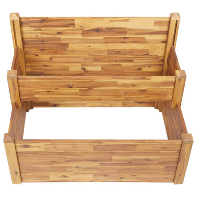 2-Tier Garden Planter 43.3"x29.5"x33.1" Solid Acacia Wood