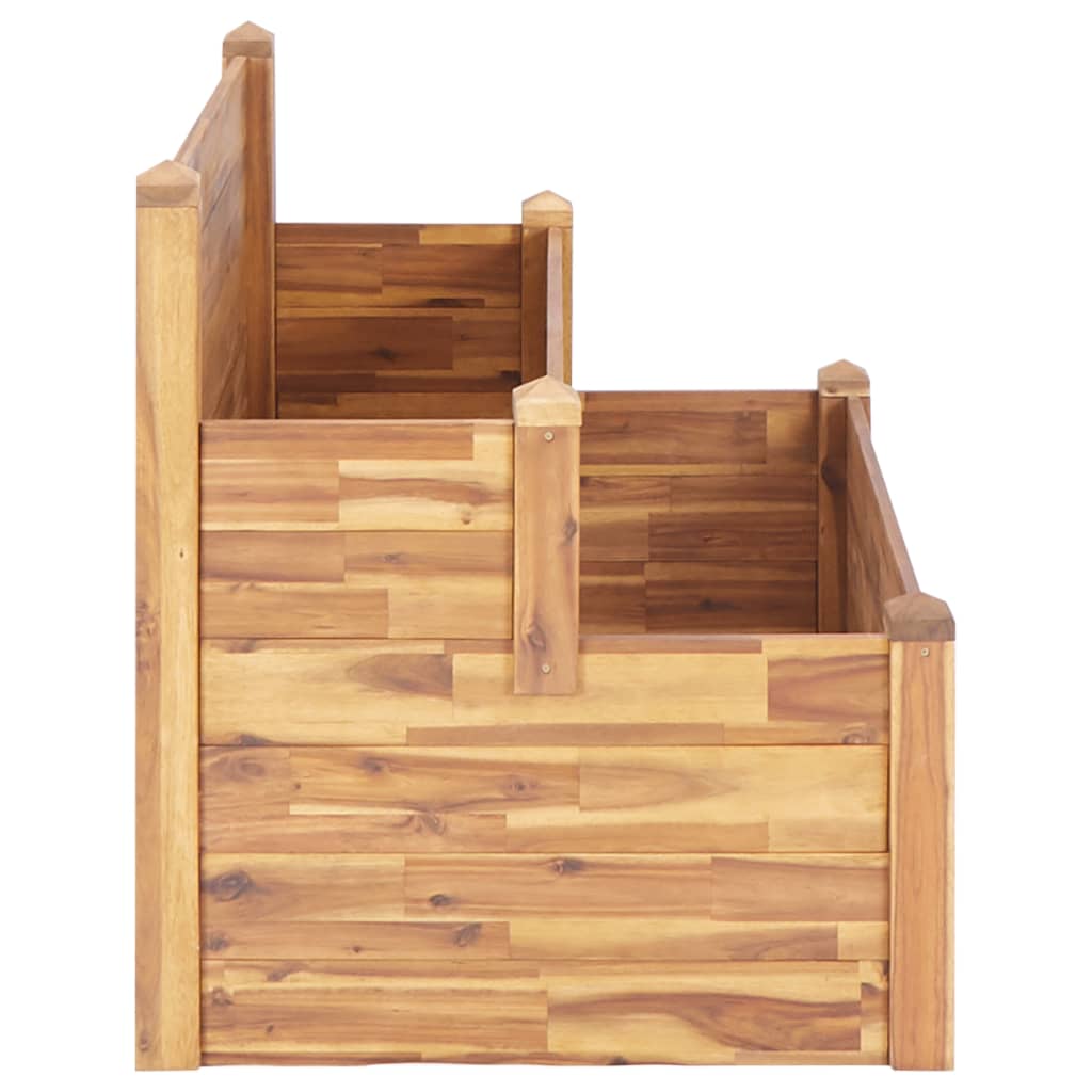 2-Tier Garden Planter 43.3"x29.5"x33.1" Solid Acacia Wood