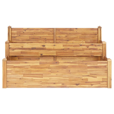 2-Tier Garden Planter 63"x29.5"x33.1" Solid Acacia Wood