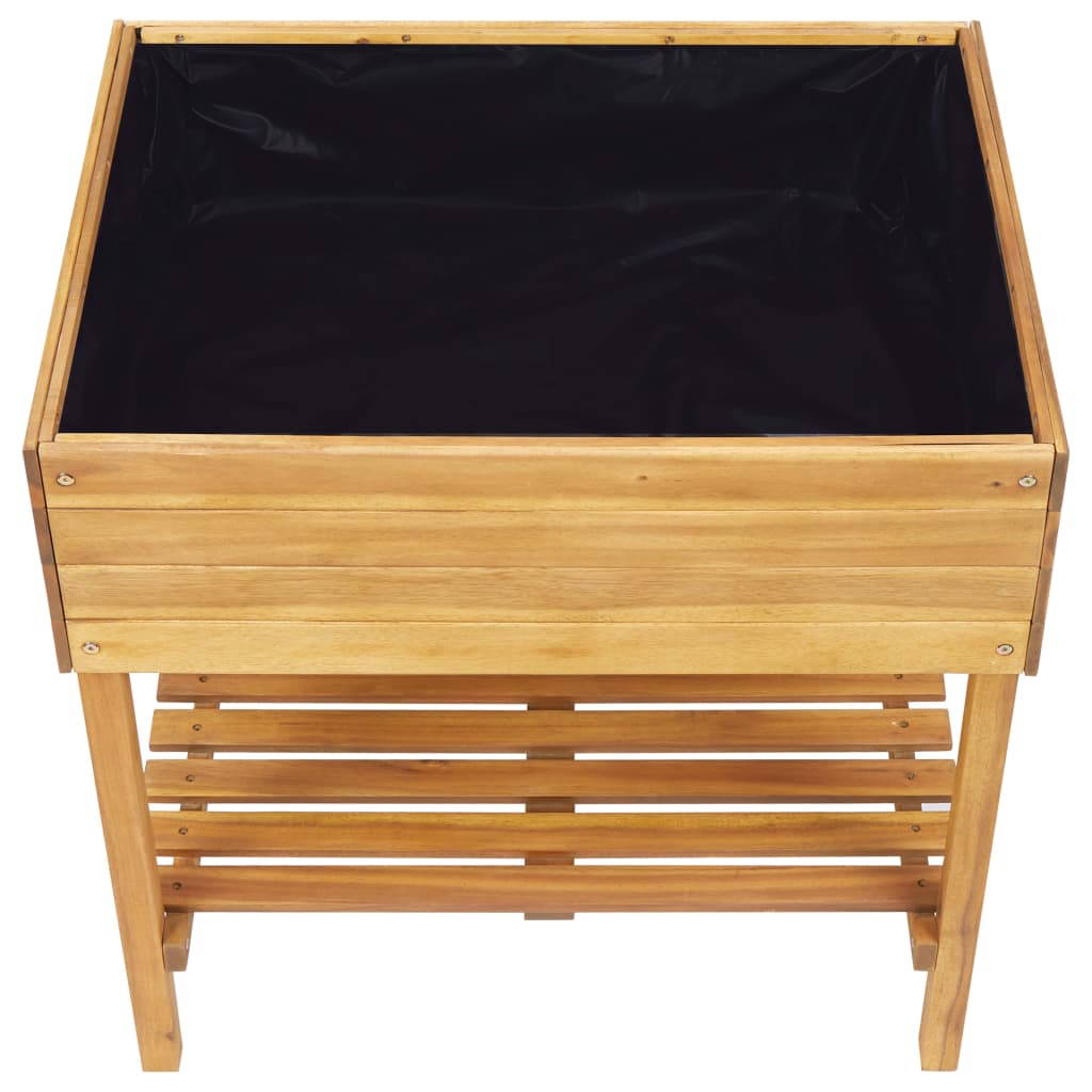 Raised Garden Planter 30.9"x23"x30.9" Solid Acacia Wood