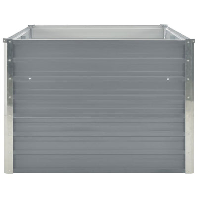 Raised Garden Bed Grey Galvanized Steel 63 x 31.5 x 17.7 in