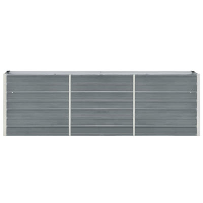 Raised Bed Grey Galvanized Steel 94.5 x 15.7 x 30.3 in