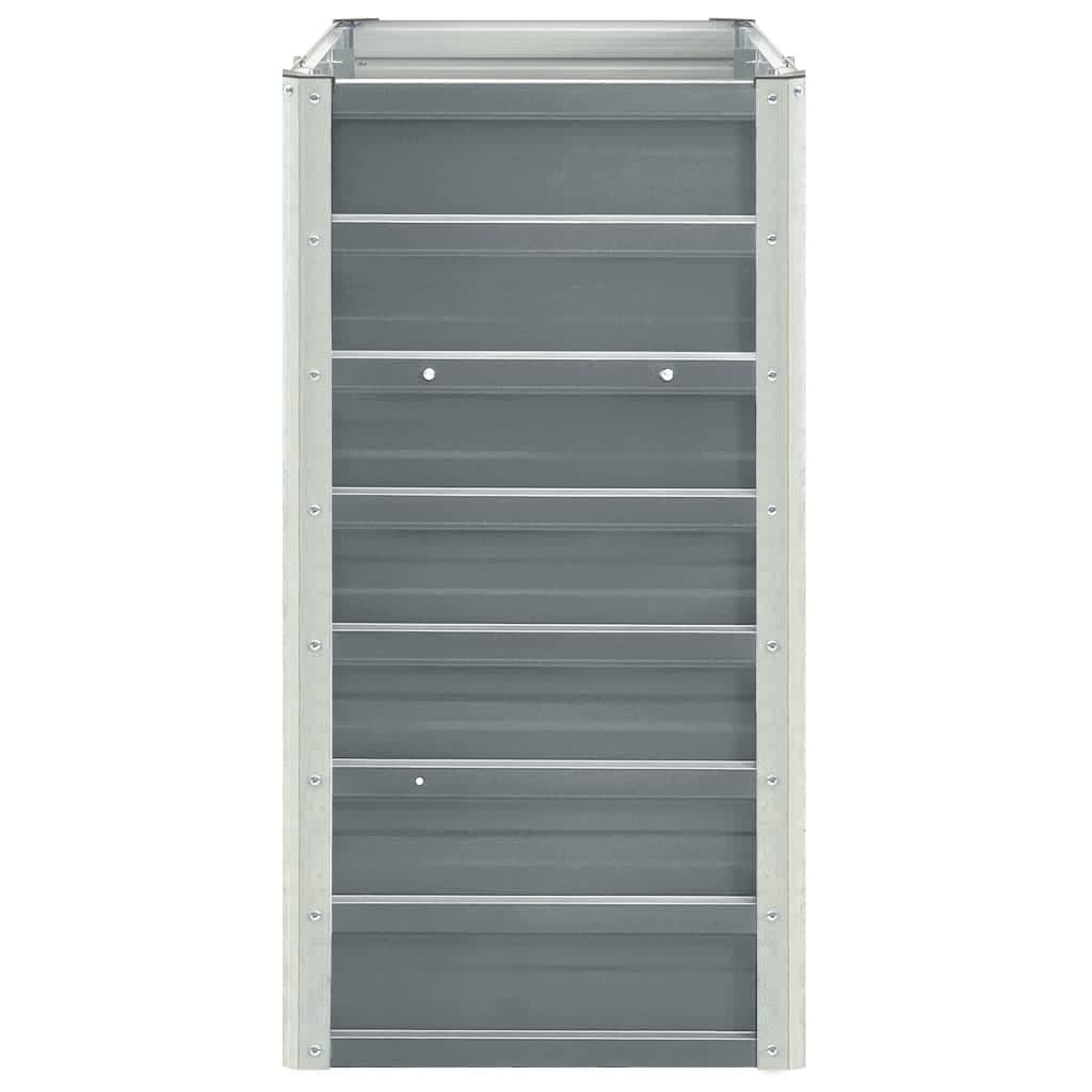 Raised Bed Grey Galvanized Steel 94.5 x 15.7 x 30.3 in