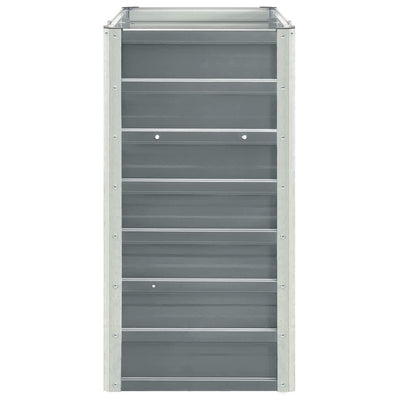 Raised Bed Grey Galvanized Steel 94.5 x 15.7 x 30.3 in