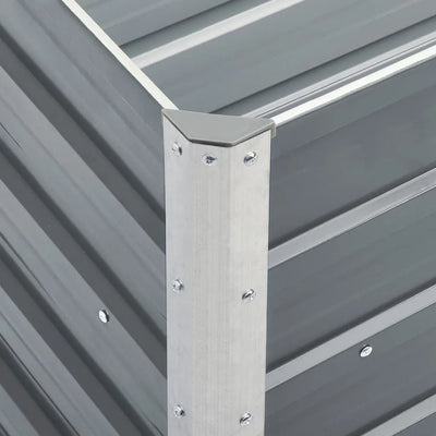 Raised Bed Grey Galvanized Steel 94.5 x 15.7 x 30.3 in