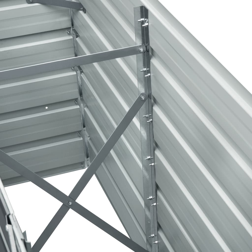 Raised Bed Grey Galvanized Steel 94.5 x 15.7 x 30.3 in