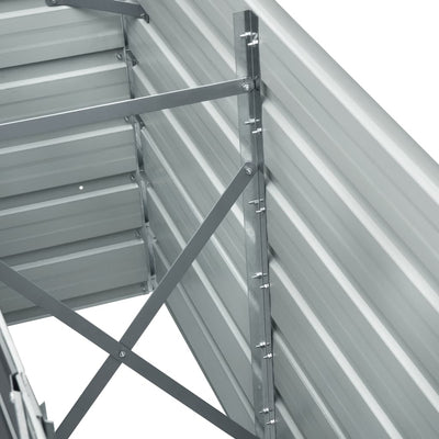 Raised Bed Grey Galvanized Steel 94.5 x 15.7 x 30.3 in