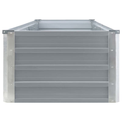 Garden Raised Bed Galvanized Steel 126"x15.7"x17.7" Gray