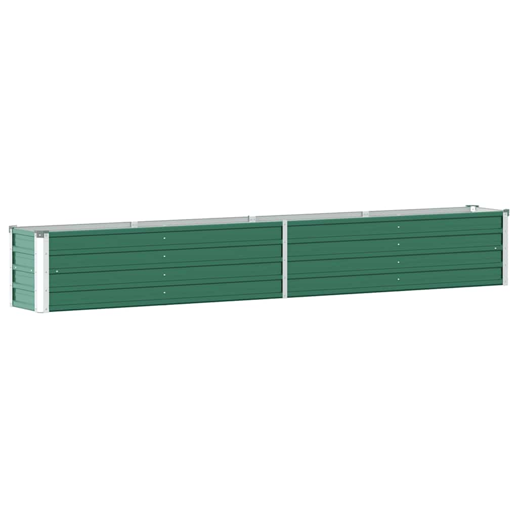 Garden Raised Bed Galvanized Steel 126"x15.7"x17.7" Green