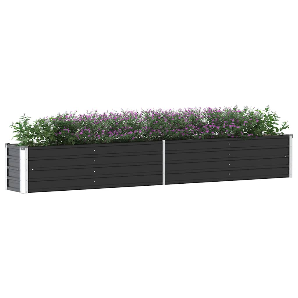 Garden Raised Bed Galvanized Steel 126"x15.7"x17.7" Anthracite