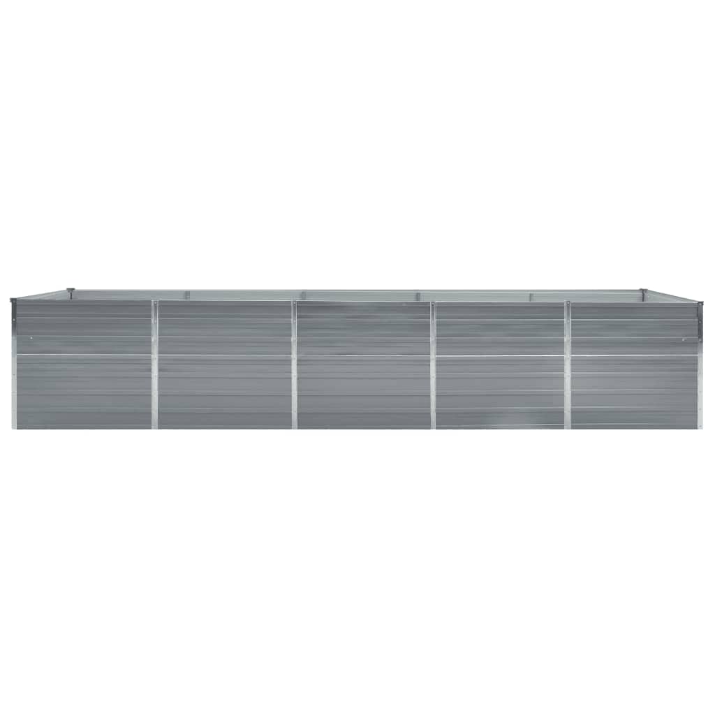 Garden Raised Bed Galvanized Steel 157.5"x31.5"x30.3" Gray