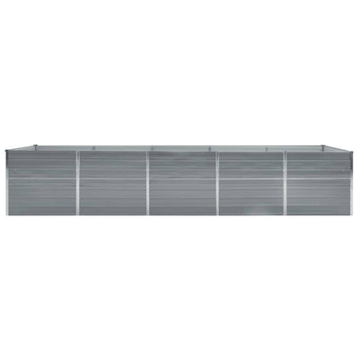 Garden Raised Bed Galvanized Steel 157.5"x31.5"x30.3" Gray