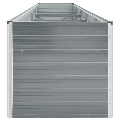 Garden Raised Bed Galvanized Steel 157.5"x31.5"x30.3" Gray