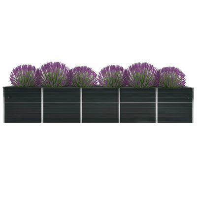 Garden Raised Bed Galvanized Steel 157.5"x31.5"x30.3" Anthracite