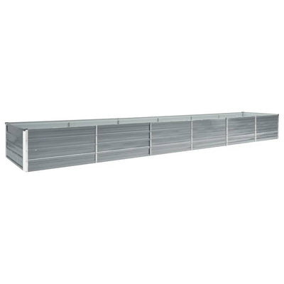 Garden Raised Bed Galvanized Steel 189"x31.5"x17.7" Gray