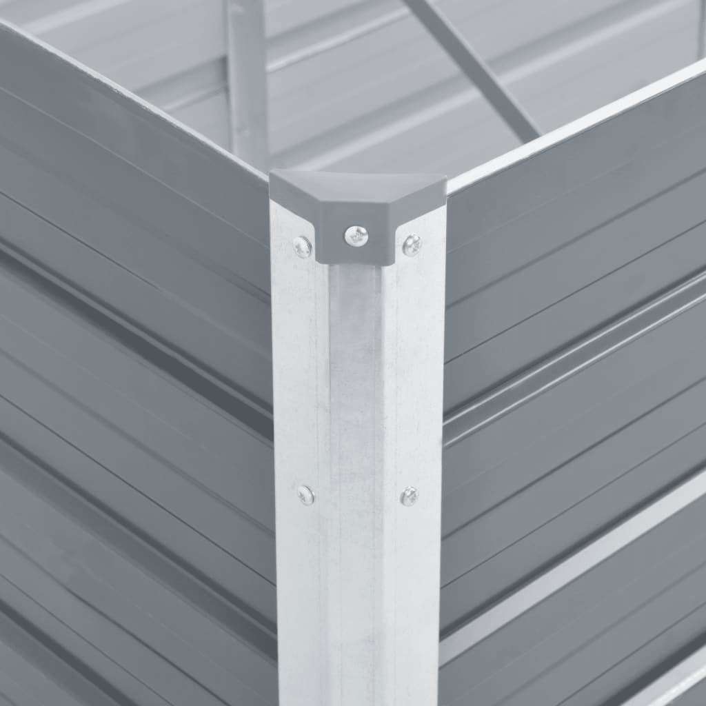 Raised Bed Gray Galvanized steel Large Durable Raised Bed