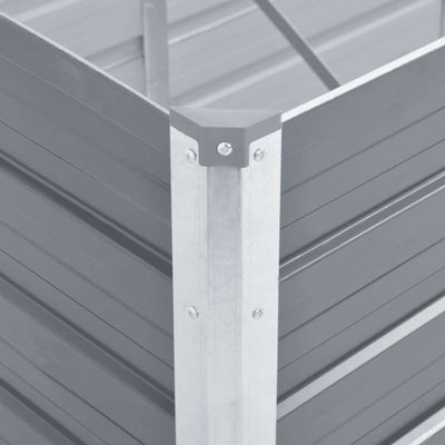 Raised Bed Gray Galvanized steel Large Durable Raised Bed