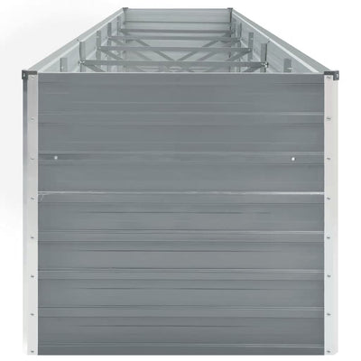 Garden Raised Bed Galvanized Steel 189"x31.5"x30.3" Gray