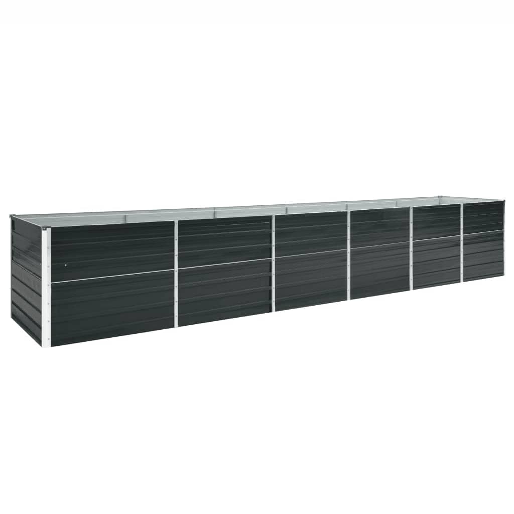 Garden Raised Bed Galvanized Steel 189"x31.5"x30.3" Anthracite