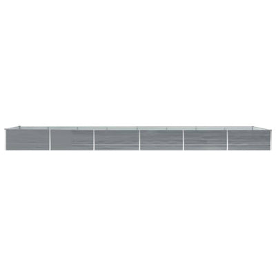 Garden Raised Bed Galvanized Steel 236.2"x31.5"x17.7" Gray