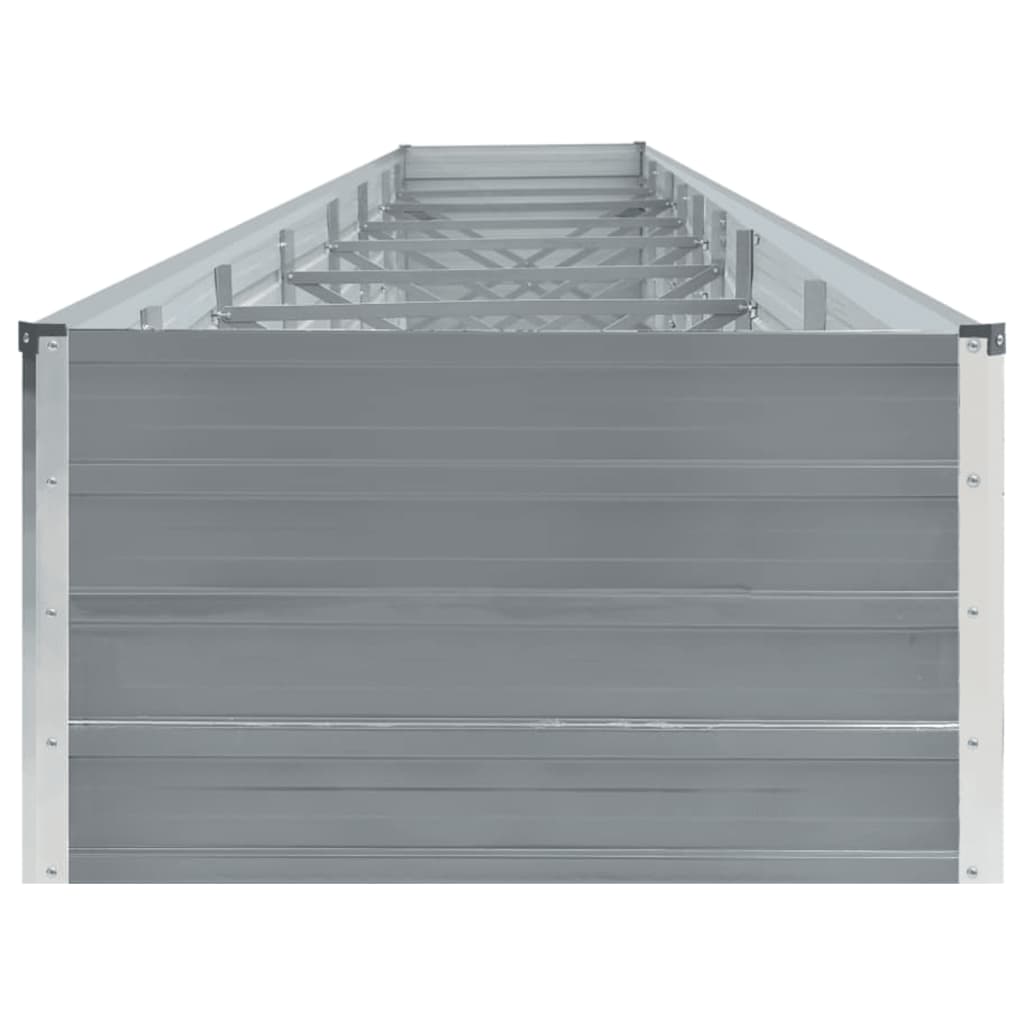 Garden Raised Bed Galvanized Steel 236.2"x31.5"x17.7" Gray