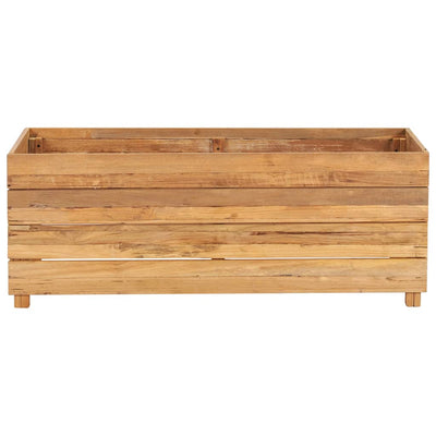 Raised Bed 39.4"x15.7"x15" Recycled Teak Wood and Steel