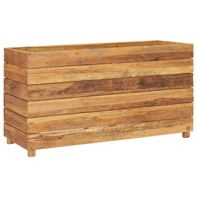 Raised Bed 39.4"x15.7"x21.7" Recycled Teak Wood and Steel