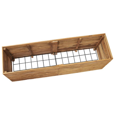 Raised Bed 59.1"x15.7"x21.7" Recycled Teak Wood and Steel