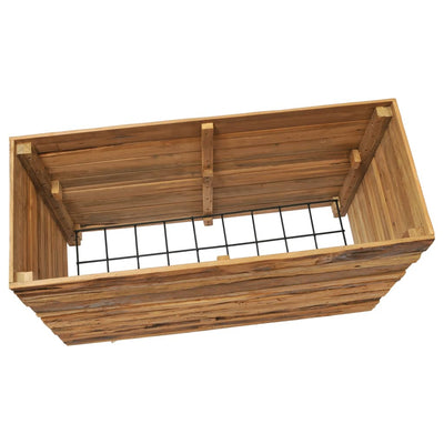 Raised Bed 39.4"x15.7"x28.3" Recycled Teak Wood and Steel