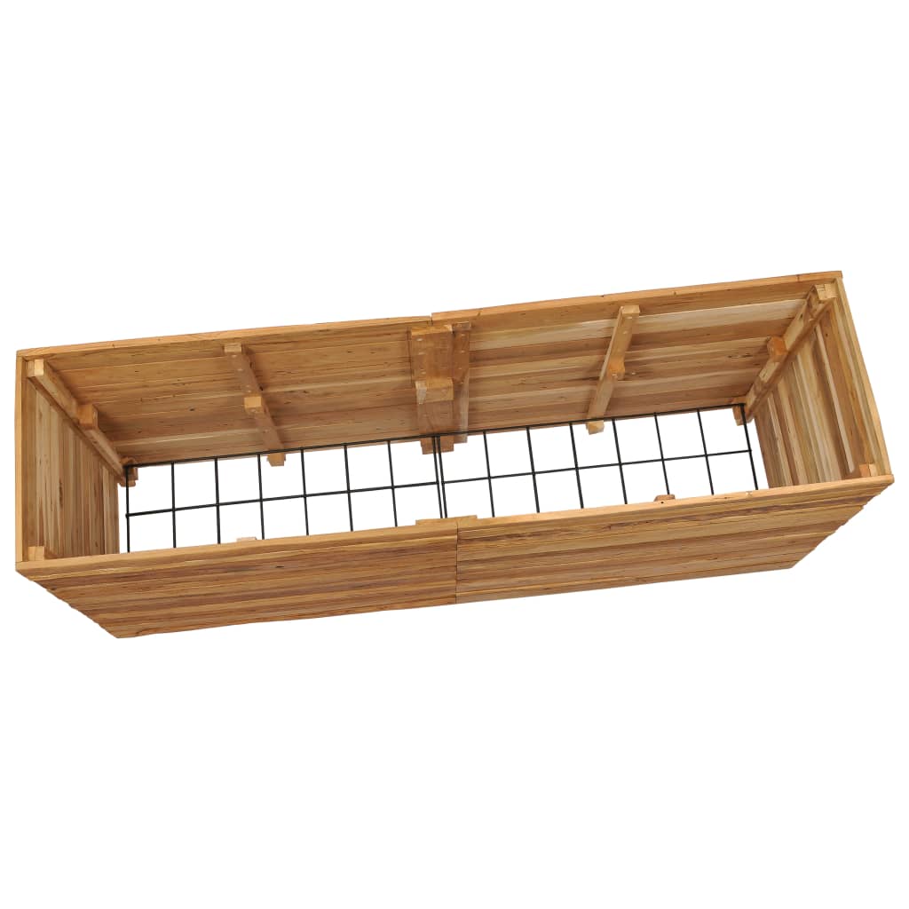 Raised Bed 59.1"x15.7"x28.3" Recycled Teak Wood and Steel