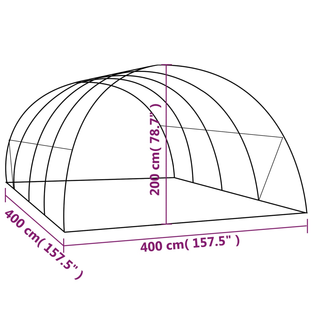 Greenhouse 172.2 ft² 13.1'x13.1'x6.6'