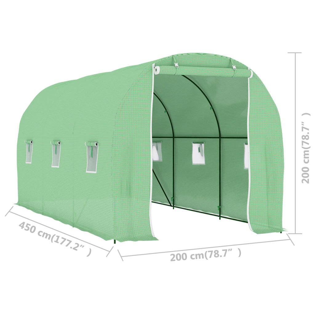 Greenhouse 96.9 ft² 14.8'x6.6'x6.6'