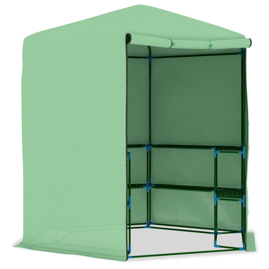 Greenhouse with Shelves Steel 89.4"x87.8"