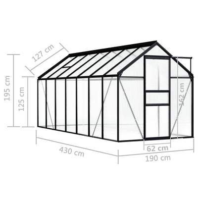 Greenhouse Anthracite Aluminum 87.9 ft²