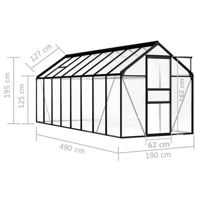 Greenhouse Anthracite Aluminum 100.2 ft²