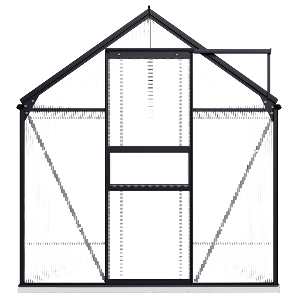 Greenhouse with Base Frame Anthracite Aluminum 63.4 ft²