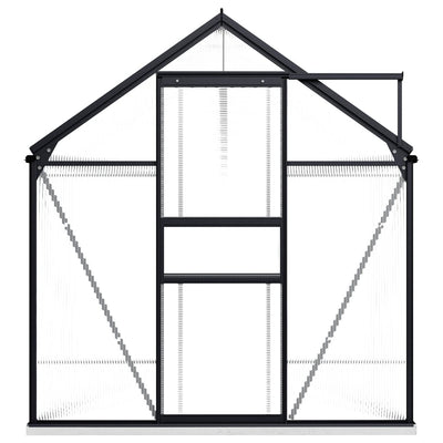 Greenhouse with Base Frame Anthracite Aluminum 63.4 ft²