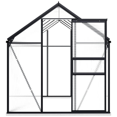 Greenhouse with Base Frame Anthracite Aluminum 63.4 ft²