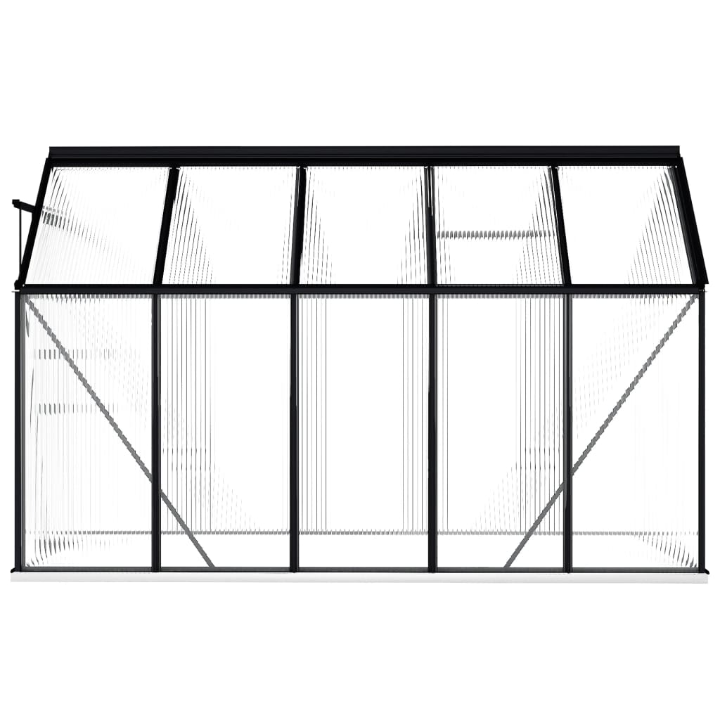 Greenhouse with Base Frame Anthracite Aluminum 63.4 ft²