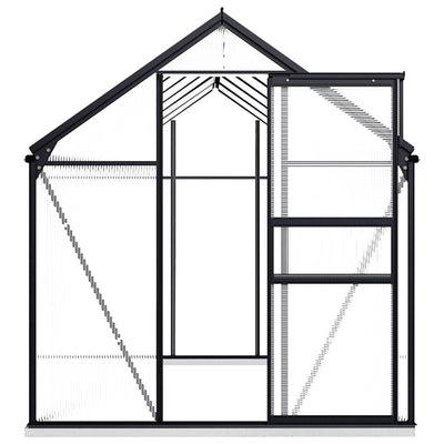 Greenhouse with Base Frame Anthracite Aluminum 75.7 ft²